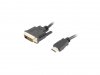 Kabel adapter Lanberg HDMI(M) - DVI D(M)(24+1) 1,8m Dual Link 4K Dwukierunkowa komunikacja